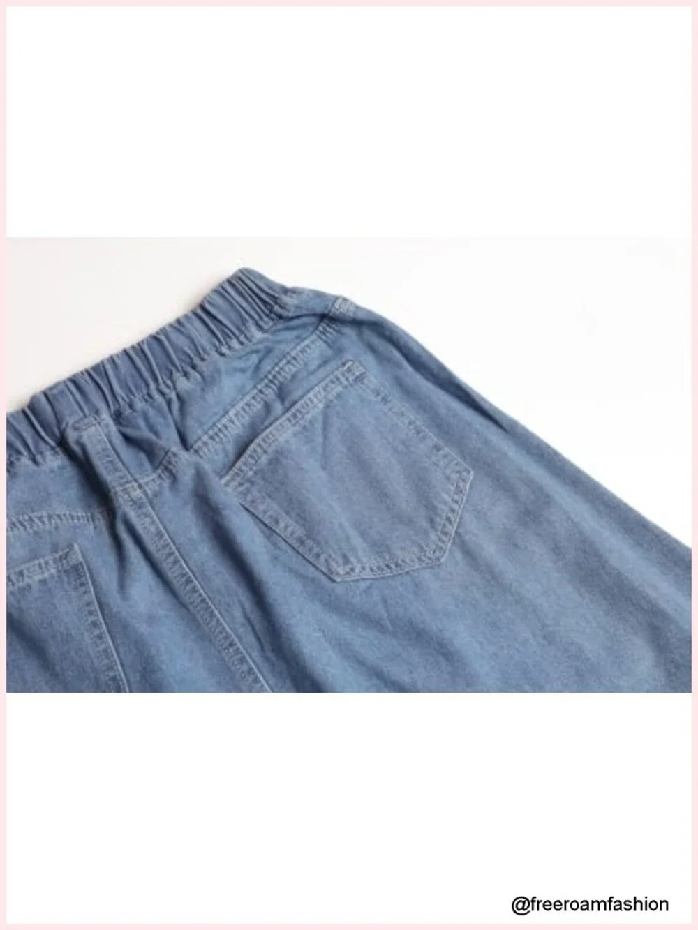 Women's High Waist A-Line Frayed Maxi Denim Skirt with Pockets